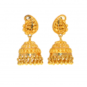 22ct Gold Filigree Jhumkay Earrings